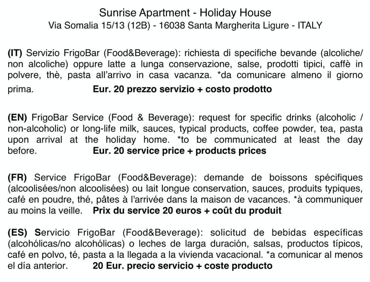 Sunrise Apartment Санта-Маргерита-Лігуре Екстер'єр фото